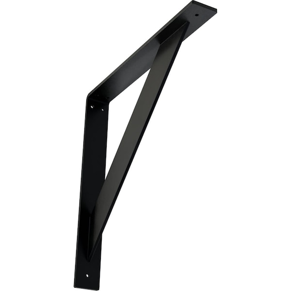 Ekena Millwork Traditional Steel Bracket, Powder Coated Black 2"W x 16"D x 16"H BKTM02X16X16TRPBL - main